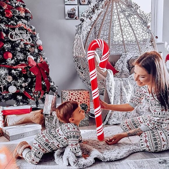 NEW Set of 6 Inflatable Christmas Candy Canes (35 Inches) Christmas Decorations - Picture 7 of 9